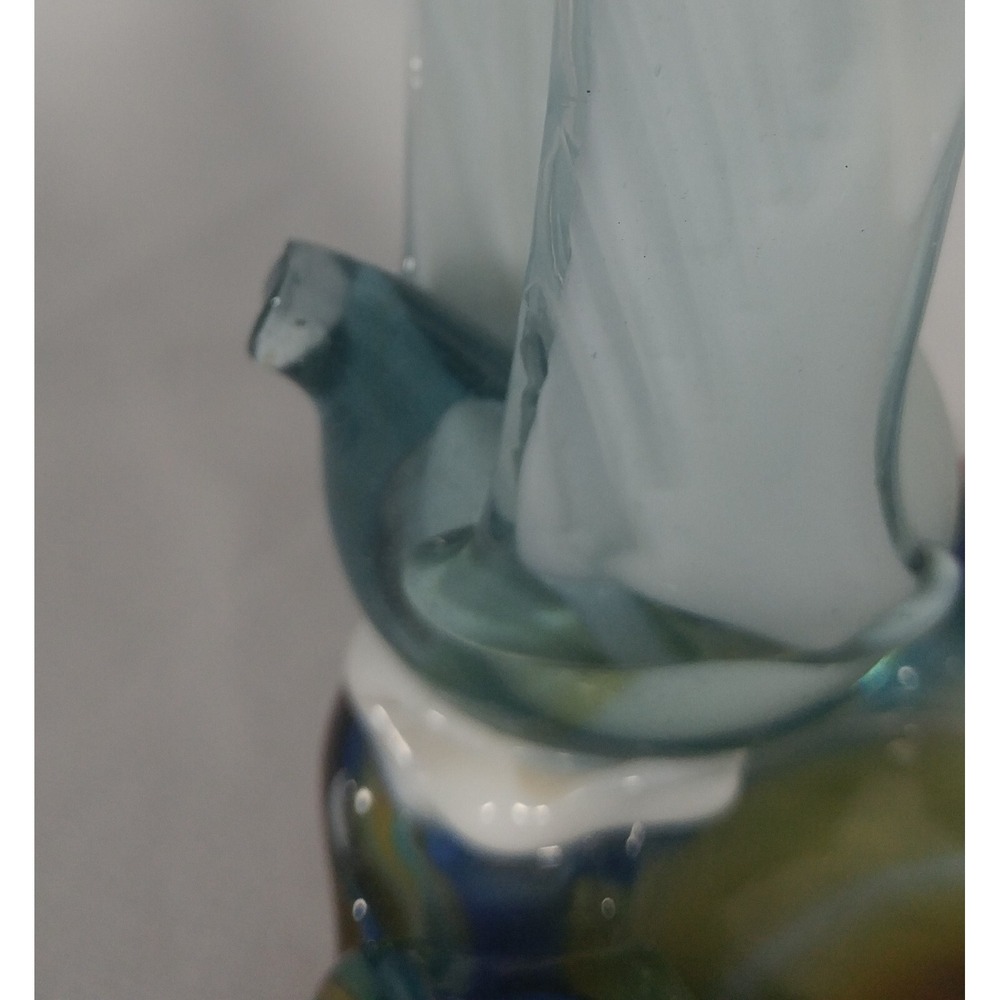 RARE 1940s Mexican Blown Glass Swan Ashtray Trinket Figurine Broken Tail - Picture 8 of 8